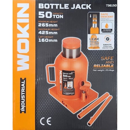 Wokin 50 Ton Leak-Proof Bottle Jack 736150